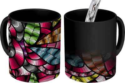 Magische Mok - Foto op Warmte Mokken - Koffiemok - Patronen - Plant - Abstract - Jungle - Magic Mok - Beker - 350 ML - Theemok