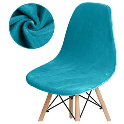 1 /2 /4 /6 stuks fluwelen effen stoelhoezen armloze schelp stoelhoes bruiloft eetkamer kantoor banket hotel 1 Piece blauw