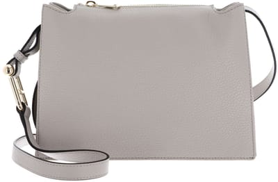 FURLA Leren Schoudertas Avondtas Nuvola Crossbody Vaniglia Lichtgrijs
