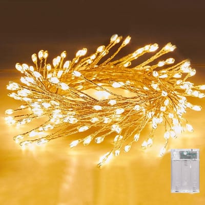 BOTC Lichtsnoer Binnen en Buiten - Fairy Lights 3 meter - 120 LED Lampjes Slinger - Soothe Lichtsnoer Binnen - Op Batterijen - Warm White