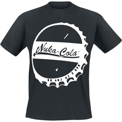 Fallout - Gaming T-shirt - 4 - Nuka-Cola Bottle Cap - S tot M - voor Mannen - zwart