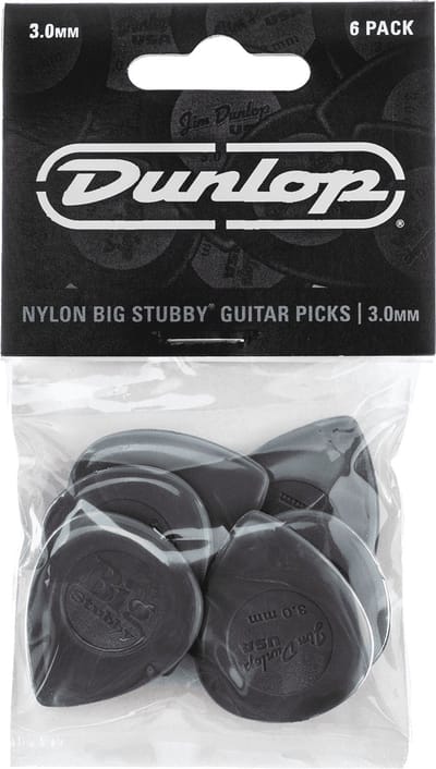 Jim Dunlop Big Stubby - Plectrums - Player's Pack 6 Stuks - 3,00 mm