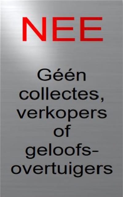 Aluminium Deurbordje – Geen colportage meer aan de deur | Xaptovi