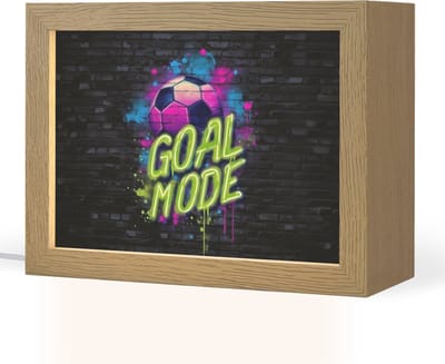 Nachtlampje 20x15 cm - Kinder lampje - Goal - Mode - Neon - Voetbal - Tafellamp kinderkamer - Slaapkamer lamp - Bedlamp kinderen - Kinderlampje stopcontact - Wandlamp babykamer - Nachtlampjes