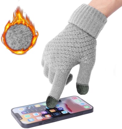 Dailygoods - Winter warme gebreide handschoenen, dikke fleece elastische manchetten handschoenen geschikt voor winter buitensporten