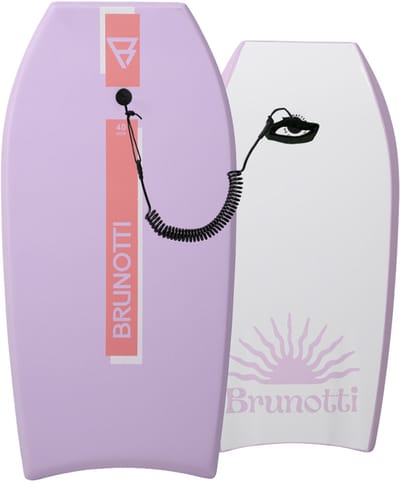 Brunotti Shore Uni Bodyboard - 40 Inch Surfboard met Leash - voor Beginners en Gevorderden - Bubblegum Pink