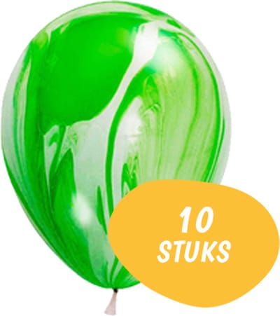 Marmer Ballonnen - 10 Stuks - Groen - Helium Ballonnen - Latex - Verjaardag Versiering