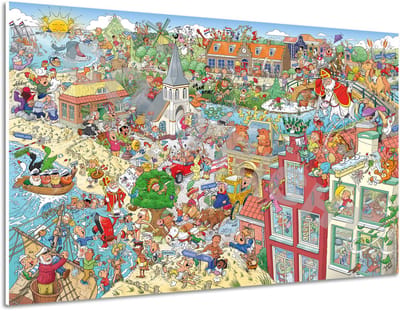 Zoekplaat 120 Kinderliedjes - Decoratie - Cartoon - Roland Hols - Forex 5 mm dik - A3 (29,7 x 42 cm) - met ophangplaat