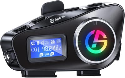 Motorhelm Intercom - Communicatie Systeem - Motorrit Delen - Muziek Delen Functie - 500m Bereik - Zwart
