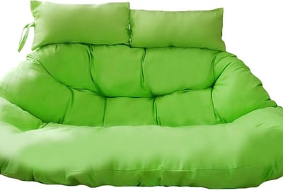 Stoelkussen Vervanging - Hangstoel Kussen - Buiten Ontspannen - Extra Dikke Vulling - 130x90cm - Geel