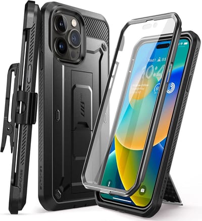 Supcase Unicorn Beetle Belt Clip hoesje geschikt voor iPhone 14 Pro - zwart