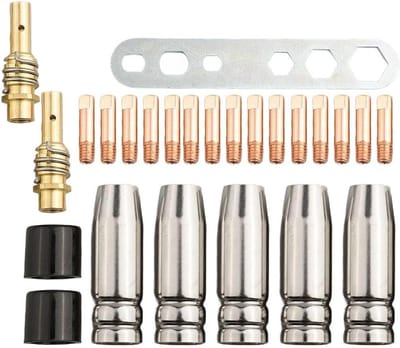 Laskit Accessoires - Lasbenodigdheden Set - Metaal Bewerken - Complete 25-delige set - 0.9 mm tips - Koperkleurig