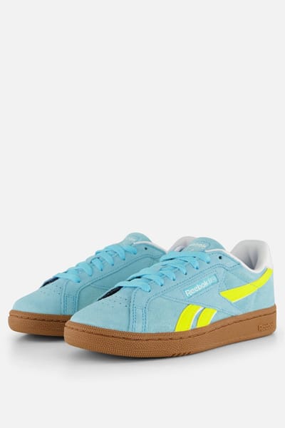 Reebok CLUB C GROUNDS UK Blauw - SOLAR ACID YELLOW - GUM Dames Sneakers - Blauw