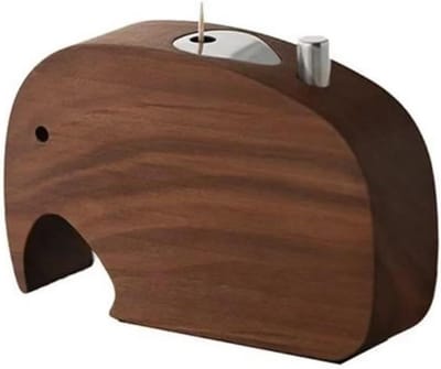 Tandenstoker Dispenser - Houten Houder - Gemakkelijk Tandenstoken - Persmechanisme - 13.5 x 10 cm - Houtkleur