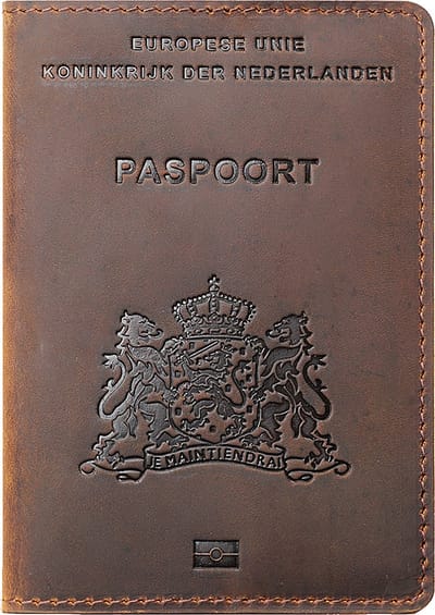YONO Paspoort Hoesje NL - Paspoorthouder Leer - Houder - Cover - Mapje - Bruin