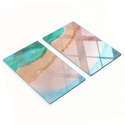 Geharde multifunctionele decoratieve glazen platen met een ruwe achtergrond, 2x30x52 cm