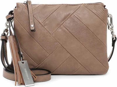 SURI FREY Schoudertas Lyndsey Handbag With Zipper Darktaupe Lichtbruin