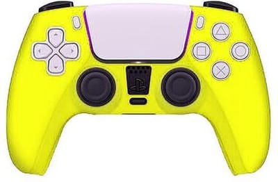 CHPN - Controller hoesje - Geschikt voor PS5 - Geel - Skin voor Playstation 5 controller - Beschermhoes - Siliconen - Accessoires voor Playstation 5 - Universeel