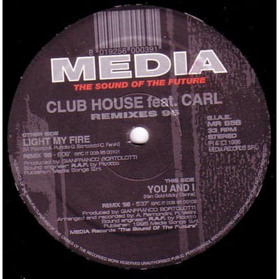 12inch Plaat CLUB HOUSE, CARL FANINI - Remixes 96 MR656 Media Records 1996 Italië Dans & Electronica Gebruikt