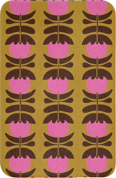 WC mat 40x60 cm - Antislip - Abstract - Bloemen - Roze - Toiletmat - Vloermat - Douchemat - Toilet tapijt - Toiletmatten