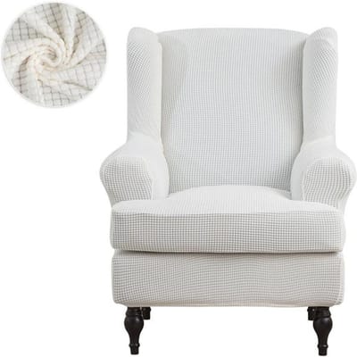 Levivel Plaid Stoffen Wing Chair Cover Stretch Europese Fauteuil Wingback Elastische Stoelhoezen Voor Woonkamer Moderne Wo Decor 1 Piece