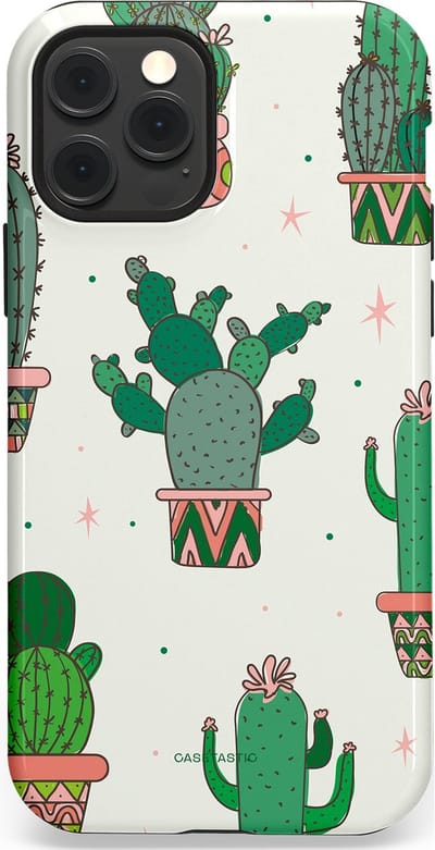 Casetastic Hoesje Geschikt voor Apple iPhone 12/12 Pro Magsafe - Stijlvolle Beschermende Duo-layer Case - Zonnige Cactus
