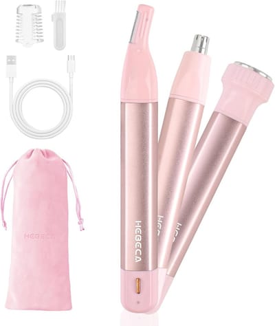 Gezichtshaar Trimmer - Ontharingsapparaat Dames - Precisie Verzorging - 3-in-1 Multifunctioneel - 14 cm - Wit