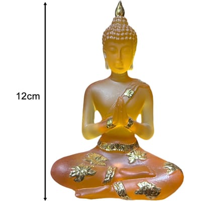Figurines de Bouddha en résine Ornement Statue de Bouddha thaïlandais Décorations de temple Statues de Bouddha Imitation Décorations en verre pour salon brown