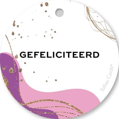 Tallies Cards - kadokaartjes  - bloemenkaartjes - Gefeliciteerd - Abstract - set van 5 kaarten - verjaardagskaart - verjaardag - felicitatie - proficiat - 100% Duurzaam