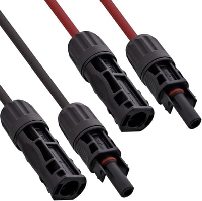 4mm² Zonnepaneel Verlengkabel Set 3m - UV-bestendige MC4 Kabel Zwart Rood voor Zonne-energie Installaties