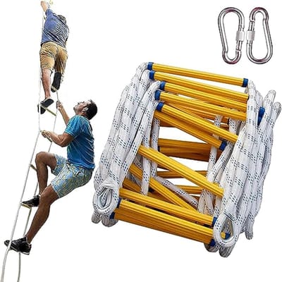 Reddingsladder - Noodladder Touwladder - Snelle Evacuatie - Hoge Draagkracht - 10 Meter