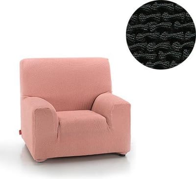 Belmarti® Fauteuilhoes Milan 70cm tot 110cm breed Zwart - Premium bi-stretch stof - horizontaal en verticaal rekbaar - antistatisch en ademend katoen