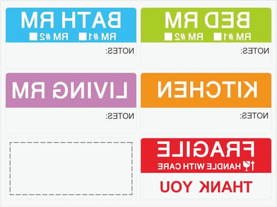 Kleurcoderingslabels - Verhuisstickers - Verhuizen Organiseren - Felle Kleurcodes - 42 x 90 mm - Multicolor
