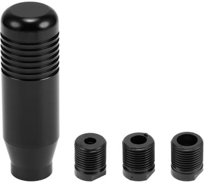 Dailygoods - Auto Gear Shift Knop, 8,5 cm Universeel voor Automatische en Handmatige Voertuig Versnellingspook Knop met 3 Adapter Aluminiumlegering Zwart, 1 Set