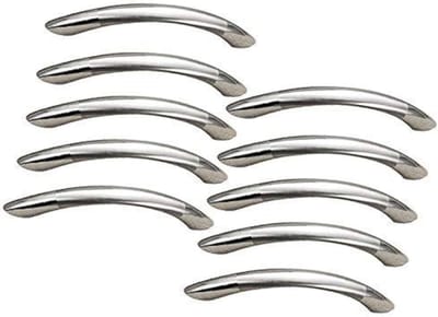 Set van 10 Zilveren Ladehandgrepen - Railing Handgrepen voor Keuken en Meubels - Geborsteld RVS Bar Handgreep (64 mm)