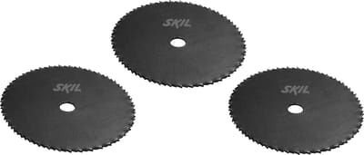 SKIL Zaagblad Set - Gehard Staal - Zaagblad Hout - Haakse Slijper - Slijptol - 89 mm & 80 Tanden - 3 Stuks - Skil 2610Z06137