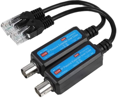 Dailygoody - Passieve IP-Netwerk Coaxiale Zender Ontvanger - 10/100 Mbps - Tot 220 meter afstand - Geschikt voor NVR-camera's - Stabiele verbinding - .