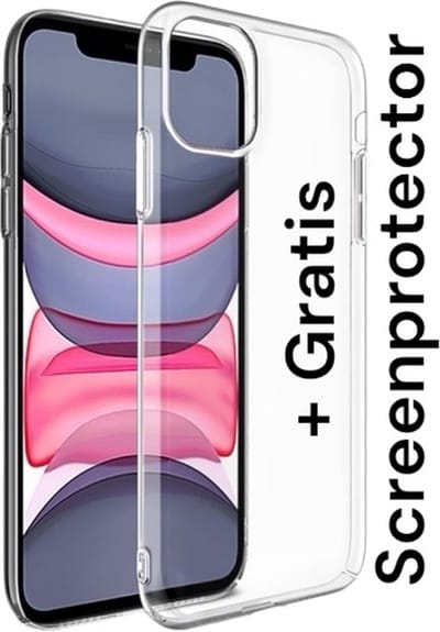 Hoesje Geschikt voor Apple iPhone 13 pro max silicone back cover/telefoonhoesje doorzichtig voor iphone 13 pro max/Transparant hoesje/+ gratis screenprotector