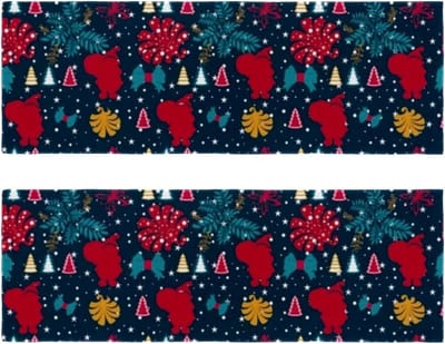 Kleurrijke Kerst Element Gyms Handdoek voor Mannen Vrouwen Camping Reizen Handdoek 2 Stks Sneldrogende Handdoeken Super Absorberende Microfiber Handdoek voor Sport