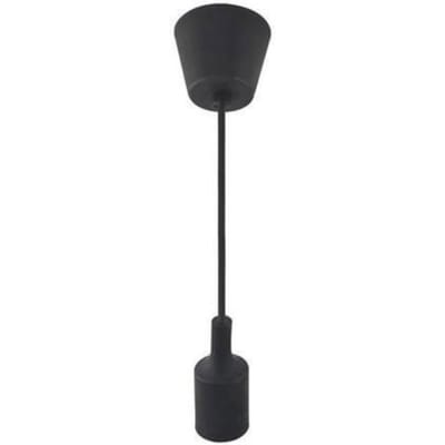 Suspension câble noir (1m) E27 IP20 max 60W noir