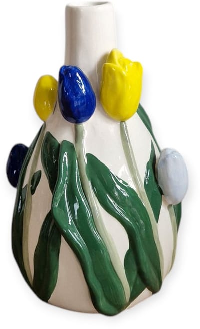 Daan Kromhout - Vaas - Bloemenvaas - Tulpen - Dutch - 14x13x22 - Keramiek
