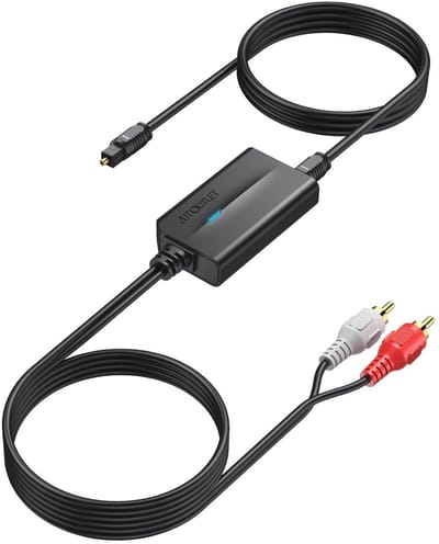 Digitale Audio Converter Analoog naar Digitaal (RCA naar Toslink SPDIF) met Kabels