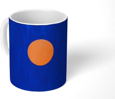 Mok - Koffiemok - Vorm - Rond - Minimalistisch - Blauw - Mokken - 350 ML - Beker - Koffiemokken - Theemok