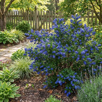 Bloomique - Ceanothus Delilianus Henri Défossé - Amerikaanse Sering - Tuinplanten - Winterhard - Wintergroen - Hoogte 60-80 cm - Pot 23 cm