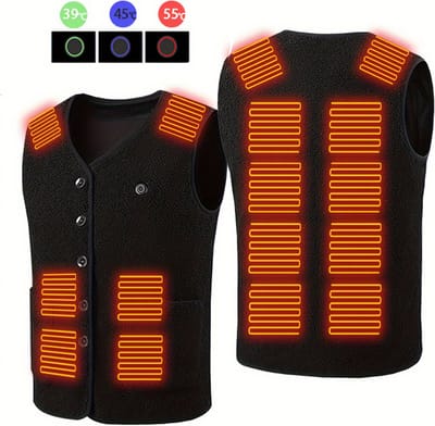 Nivard Verwarmde Bodywarmer - Heated Vest - Elektrische Bodywarmer - Extra Warm - Maat L - Heren - Zwart