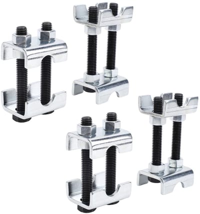 Dailygoods- Veerafstander Verstelbaar 1-2 inch - Spoelveerafstandspacer - Vrachtwagenauto - Metaal - Inclusief Schroeven/Moeren - Dubbele Zadels - Veerversteller