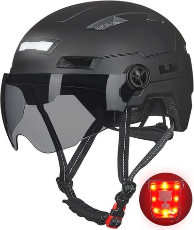 Veiligheidsfietshelm voor Volwassenen met Oplaadbare LED Verlichting - Uniseks Fiets- en Scooterrijders
