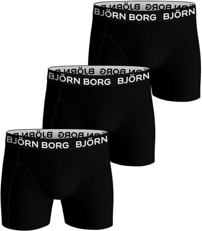 Björn Borg Cotton Stretch Boxershort Heren Zwart - 3 stuks - Heren onderbroeken - Katoenen Boxer - Maat XXL