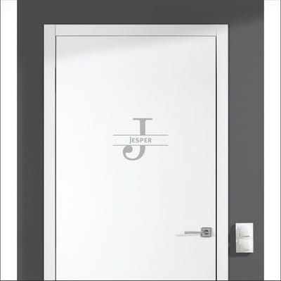 Deursticker Met Naam -  Jesper - Licht Grijs