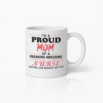 Trotse Moeder van een Geweldige Verpleegkundige Mok – Grappig Cadeau van Dochter voor Moederdag of Verjaardag